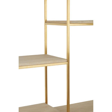 Modica Natural Oak Wood Shelf Unit