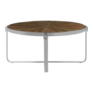 Mitra Elm Wood Parquet Top Coffee Table