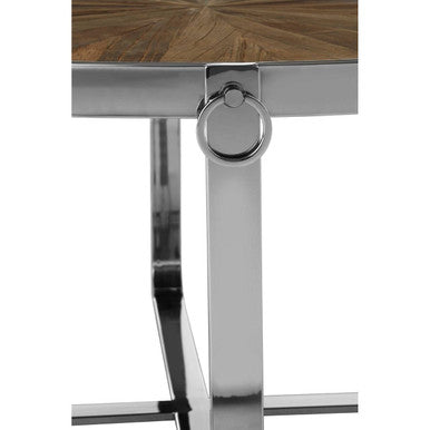 Mitra Elm Wood Parquet Top Coffee Table