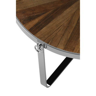 Mitra Elm Wood Parquet Top Coffee Table
