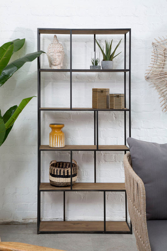 Mason Recycled Pine Wood 5 Tier Shelf Unit