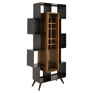 Mason Recycled Pine Wood Wine Shelf Unit