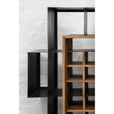 Mason Recycled Pine Wood Wine Shelf Unit