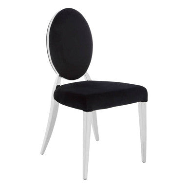 Yasmin Black Velvet Chair