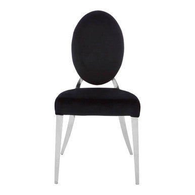 Yasmin Black Velvet Chair