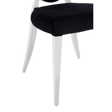 Yasmin Black Velvet Chair