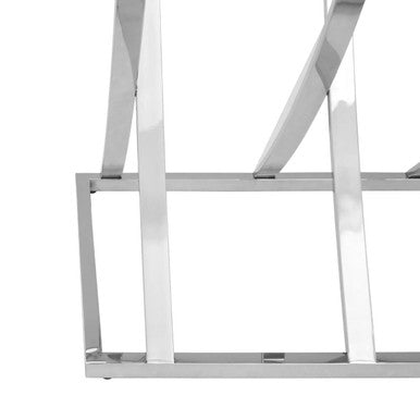 Reena Mirrored Top and Chrome Finish Console Table