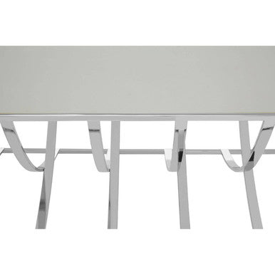 Reena Mirrored Top and Chrome Finish Coffee Table