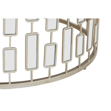Raina Champagne Finish Mirrored Large Round Coffee Table