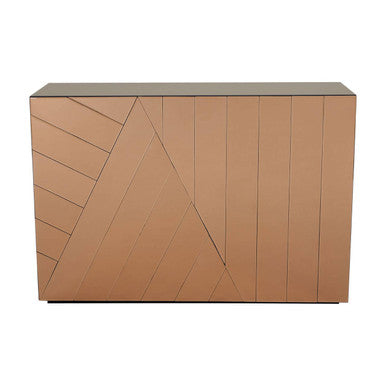 Roza Brown Mirrored Console Table