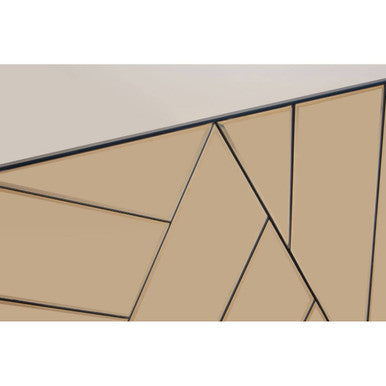 Roza Brown Mirrored Console Table