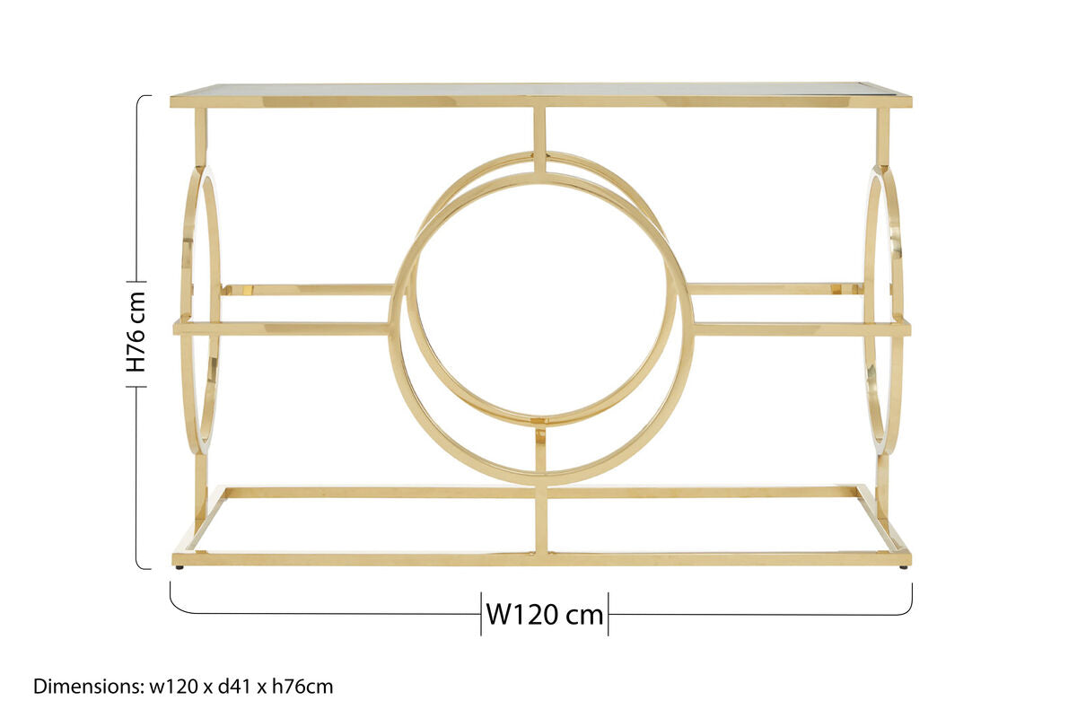 Roena Clear Glass Console Table