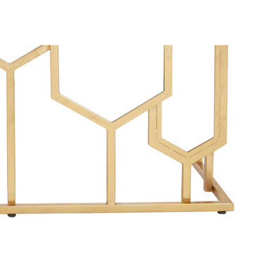 Rio Mirrored Top and Gold Finish Console Table