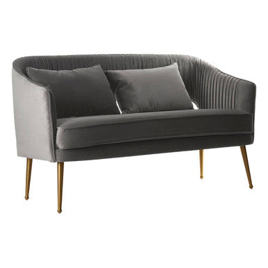 Hendricks Grey Velvet 2 Seater Sofa