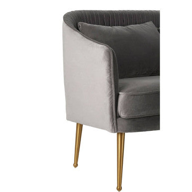 Hendricks Grey Velvet 2 Seater Sofa