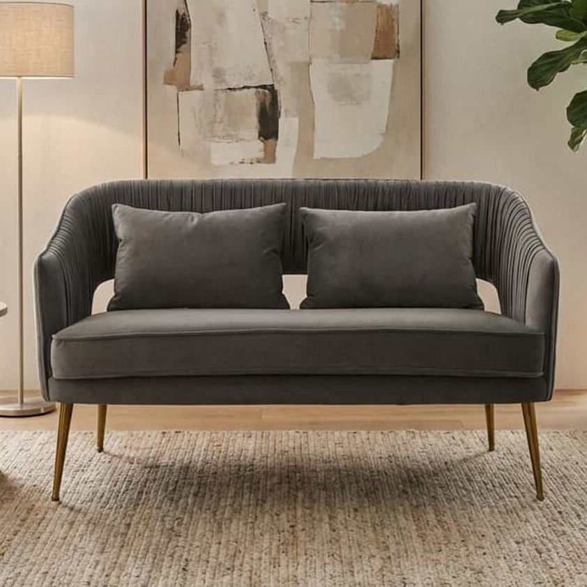 Hendricks Grey Velvet 2 Seater Sofa