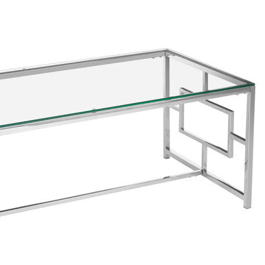 Allure Silver Finish Rectangular Coffee Table