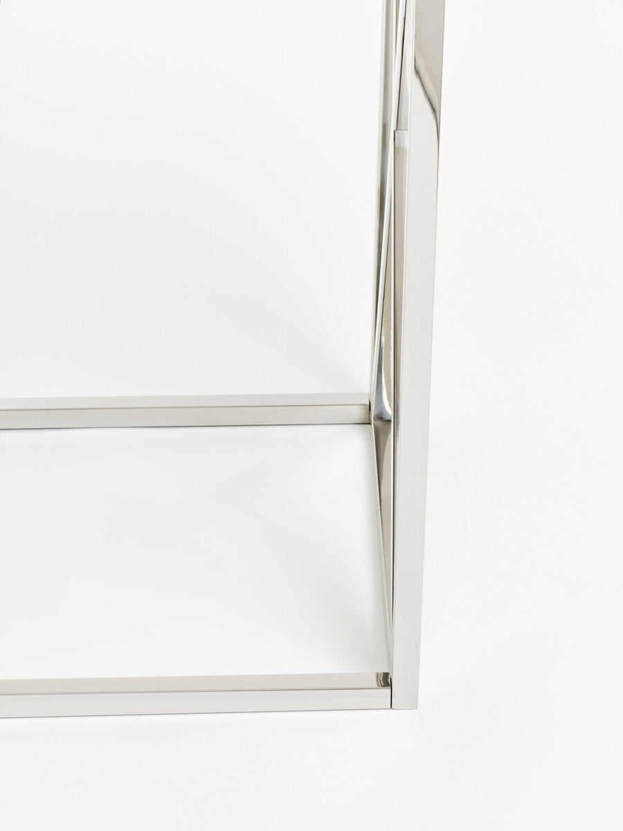 Allure Silver Finish Rectangular Console Table