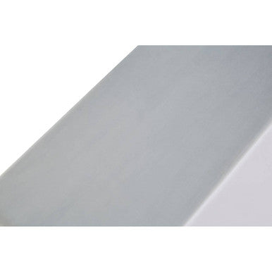 Allure Powder Blue Velvet Bench with Silver Finish Base