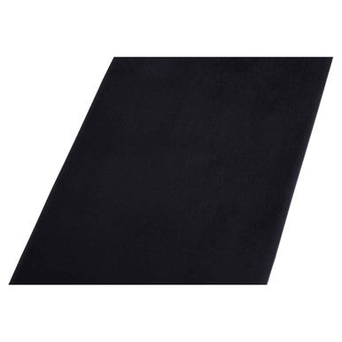 Allure Black Velvet Bench with Silver Finish Frame