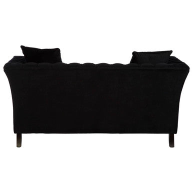 Sabrina Onyx Fabric 2 Seater Sofa with Wheels