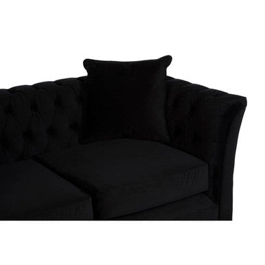 Sabrina Onyx Fabric 2 Seater Sofa with Wheels
