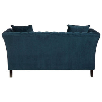 Sabrina Midnight Blue Velvet Button Tufted 2 Seater Sofa