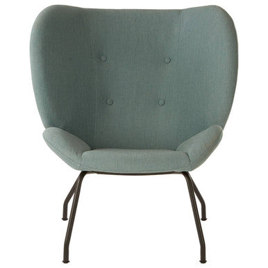 Kolding Green Fabric Button Tufted Accent Chair