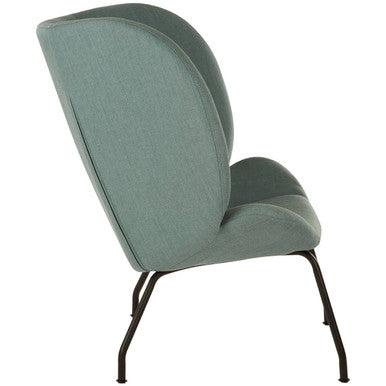 Kolding Green Fabric Button Tufted Accent Chair