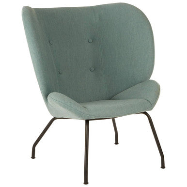 Kolding Green Fabric Button Tufted Accent Chair