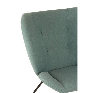 Kolding Green Fabric Button Tufted Accent Chair