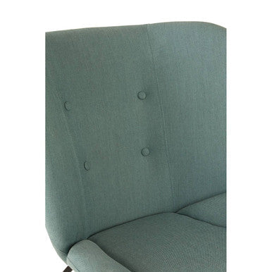 Kolding Green Fabric Button Tufted Accent Chair