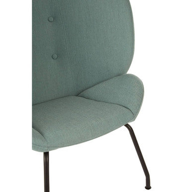 Kolding Green Fabric Button Tufted Accent Chair