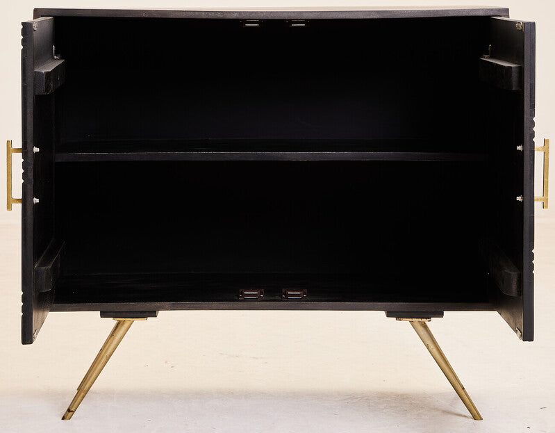 Surat Carved Mango Wood 2 Door Sideboard