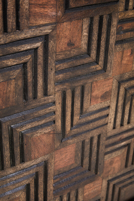 Surat Carved Mango Wood 2 Door Sideboard