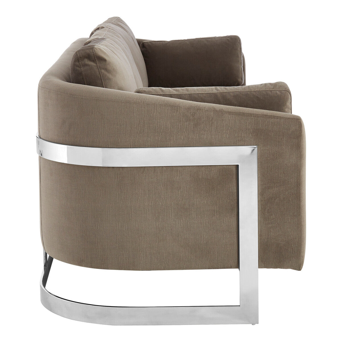 Freda Dark Grey Cotton Velvet 3 Seater Sofa