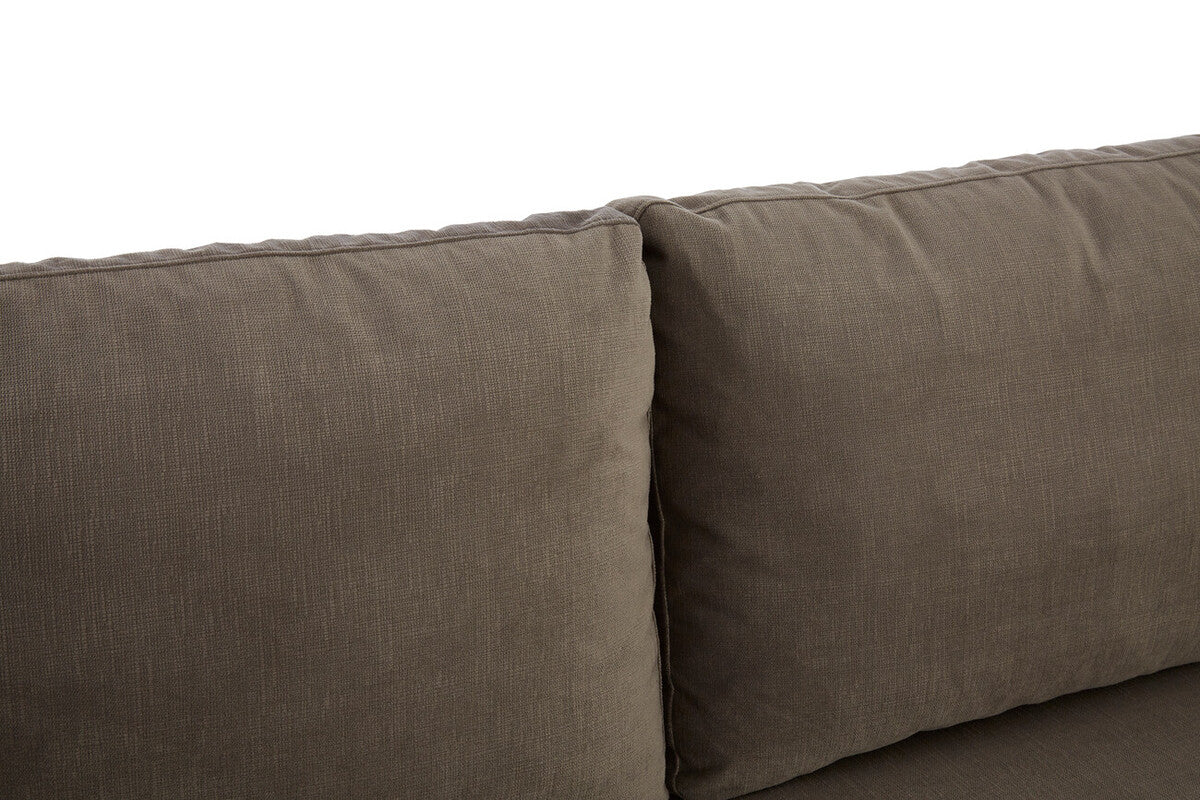 Freda Dark Grey Cotton Velvet 3 Seater Sofa