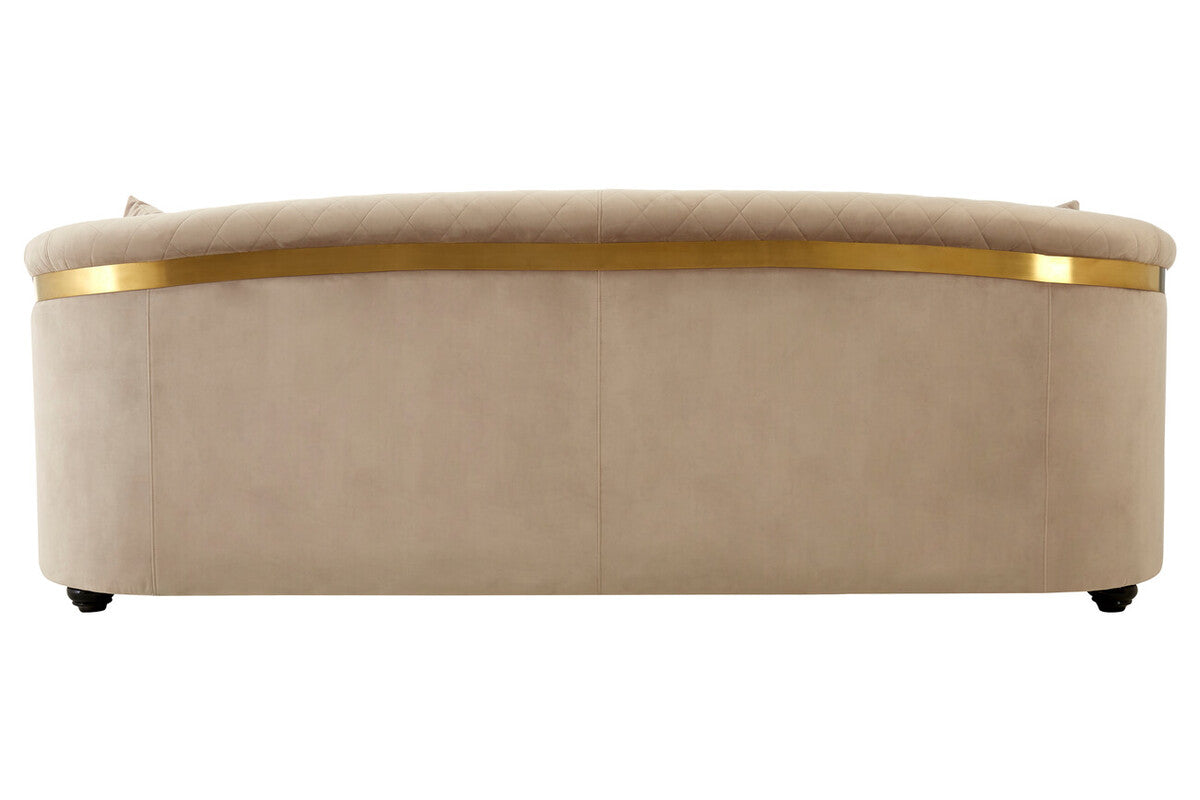 Fiji Grey Cotton Velvet 3 Seater Sofa