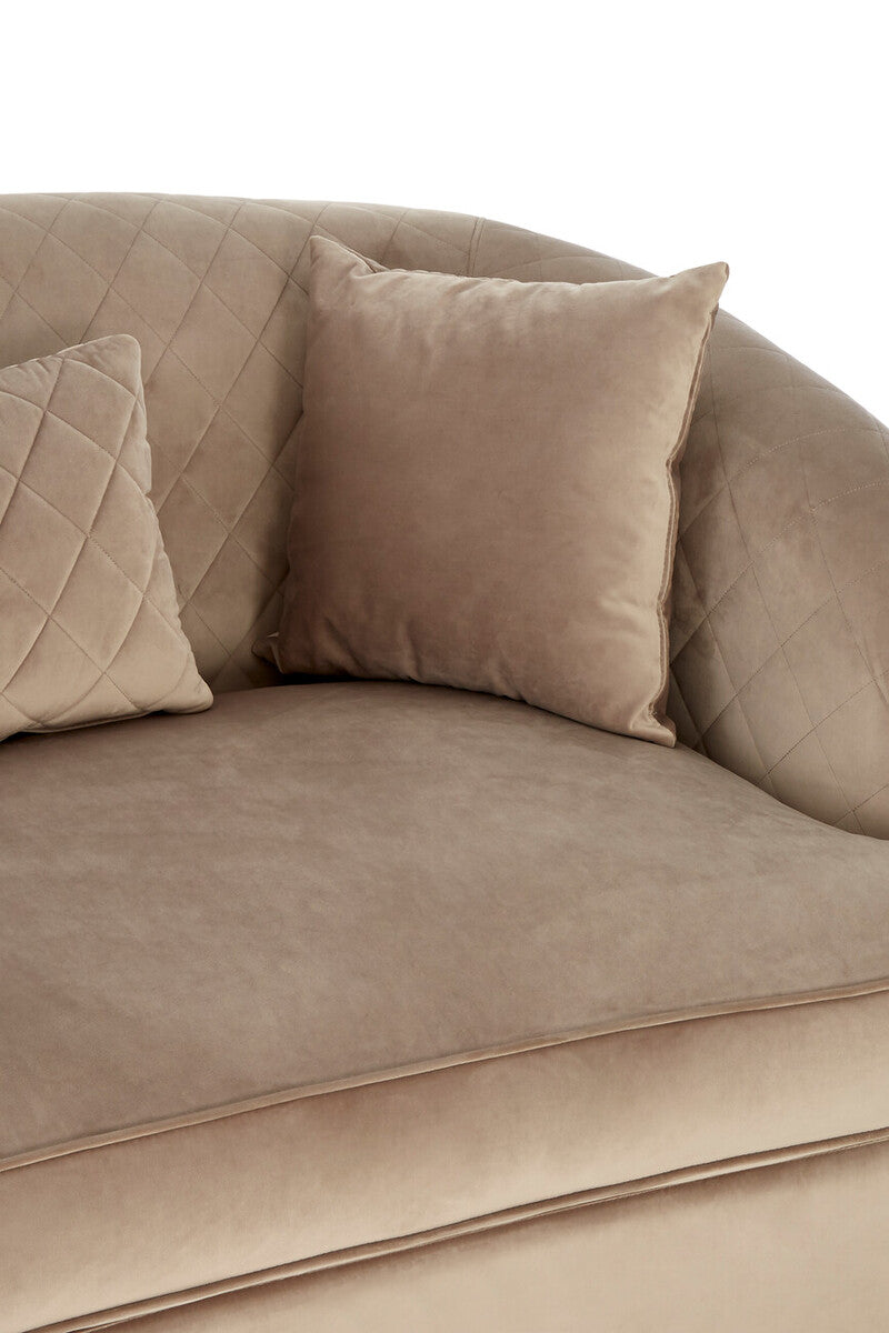 Fiji Grey Cotton Velvet 3 Seater Sofa
