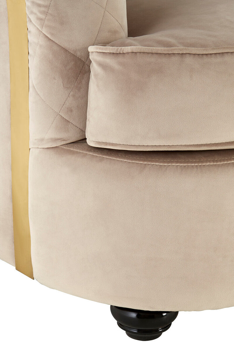 Fiji Grey Cotton Velvet 3 Seater Sofa