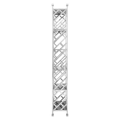 Horizon Black Glass and Silver Finish 6 Tier Shelf Unit