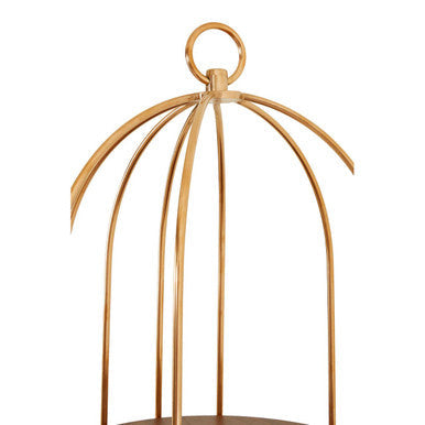Horizon Rose Gold Finish 3 Tier Bird Cage Shelf Unit