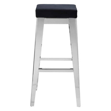 Horizon Black Velvet Bar Stool