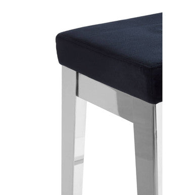 Horizon Black Velvet Bar Stool