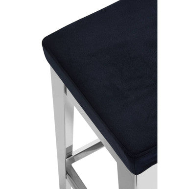 Horizon Black Velvet Bar Stool
