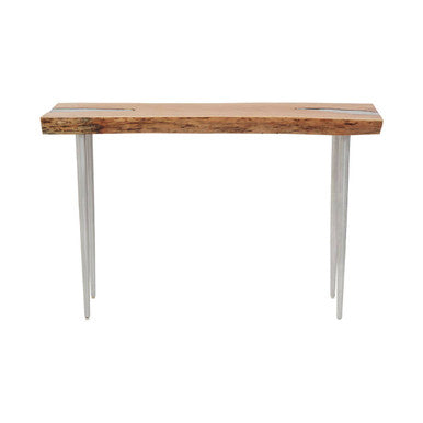 Almora Natural Acacia Wood Console Table with Live Edge