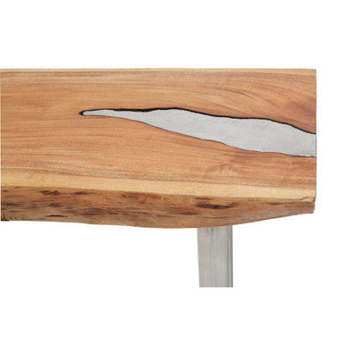 Almora Natural Acacia Wood Console Table with Live Edge