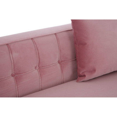 Rena Pink Velvet 3 Seater Sofa