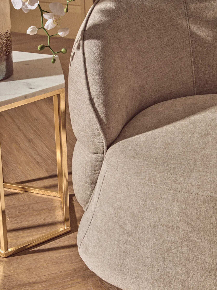Templar White Marble Hexagonal Side Table