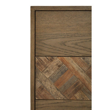 Salvar Natural Oak and Elm Wood 5 Drawer Chest